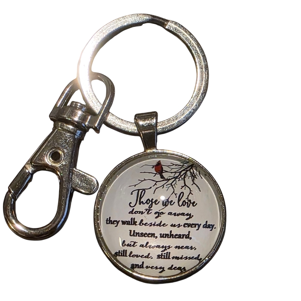 Silver Keychain with Inspirational Quote